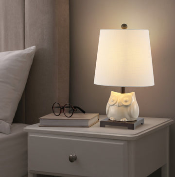 Justina 16" Ceramic Mini LED Table Lamp - JONATHAN Y